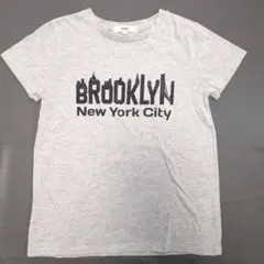 【OZOC】 BROOKLYN プリントTシャツ グレー サイズ38