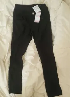 ストレッチパンツ ブラック 140cm　裏起毛タイプ