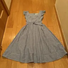 dazzlin ストライプ ノースリーブワンピース