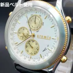 aramis アラミス 新品電池 クロノグラフ 10気圧防水 ゴールド メンズのサムネイル