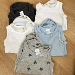 H&M ベビー　肌着　ノースリーブ　夏服　幼児　セット売り　ロンパース