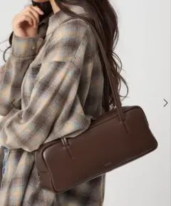 スタンドオイルMOREバゲットBAG☆ダークブラウンショルダーバッグ☆トゥティエ