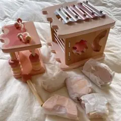木製音楽玩具セット（ハンマー付き）