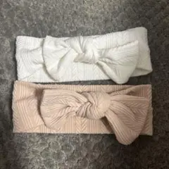 ベビー用　リボン付き　ヘアバンド 2点セット