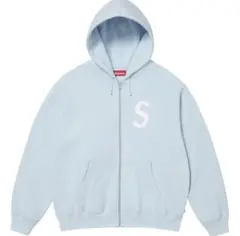Supreme S Logo Zip Up Hooded Sweatshirt