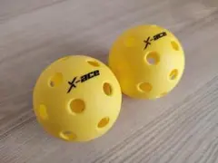 ピックルボール 屋内用ボール 26ホール 2個セット X-ACE