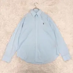 Ralph Lauren L相当 マリンブルー オックスフォードシャツ