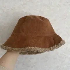 ブラウン コーデュロイ バケットハット