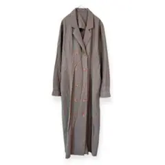 美品✨エストレジャ（F）長袖ロングシャツワンピース ダブルボタン オリーブのサムネイル