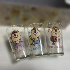 WC JAPAN キャラクターガラスコップ 3個セット