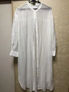 ナイスクラップ　シアーシャツワンピース　ホワイト
