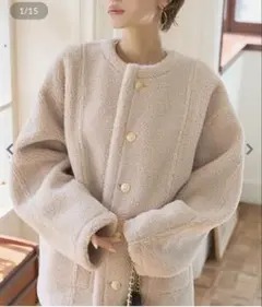 ムートンリバーシブルショート丈コート　★新品★ kobelettuce