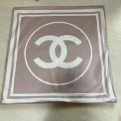 CCロゴ入りベージュクッションカバー　ノベルティー