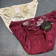 花柄刺繍 Mサイズ ショーツ　2枚セット　Ｍ