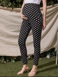 マタニティ　ドット　パンツレギンス