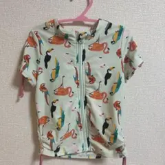 フラミンゴ柄水着セット（3点）