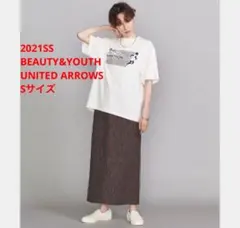 未使用＊BEAUTY&YOUTH UNITED ARROWSジャガードスカート茶のサムネイル