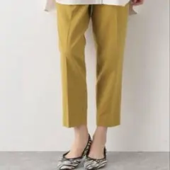 GLOBAL WORK あったかウツクシルエットテーパードパンツ　マスタード　S