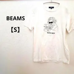 BEAMS イラストTシャツ S ホワイト