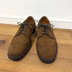 三陽山長内羽根セミブローグ茶スエードドレスシューズ7グッドイヤー 三陽山長内羽根セミブローグ茶スエードドレスシューズ7グッドイヤー