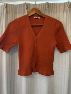 INGNI オレンジ 半袖カーディガン