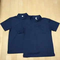 【2枚セット】glimmer 半袖ポロシャツ ネイビー SS