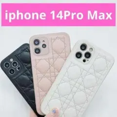 ☆【1点限り】iPhone 14 Pro Max PUレザーキルティング ピンクのサムネイル
