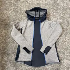 【アンダーアーマー 】裏起毛ストーム　ジャンパー グレー×ブルー　XS