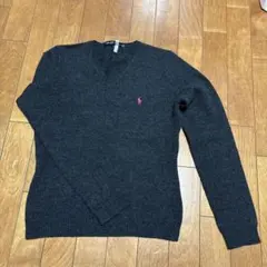 Ralph Lauren Sport Vネックセーター M ダークグレー