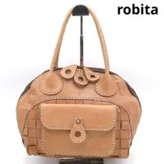 robita ロビタ 本革 メッシュレザーバッグ ハンドバッグ 編み込みのサムネイル
