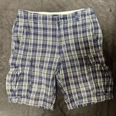 トミーヒルフィガー チェック カーゴショートパンツ ハーフパンツ 古着