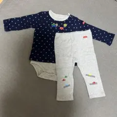 MIKI HOUSE ネイビー ロンパース　グレーズボン