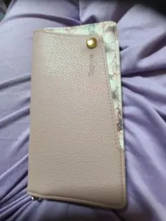 花柄 手帳型スマホケース ミラー付き