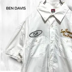 BEN DAVIS ベンデイビス 半袖 ワークシャツ ホワイトワッペン 刺繍 Mのサムネイル