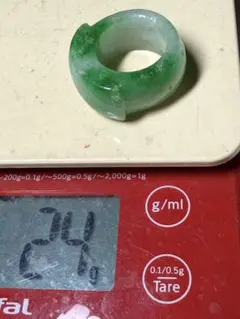 き*と様 ド派手　ミャンマー翡翠24号指輪