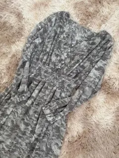 ☆ナチュラルクチュールグレー花柄ワンピース美品