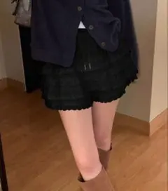 新品未使用Y2Kレディースフリルトリムショートパンツ
