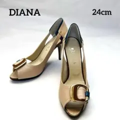 未使用　DIANA ベージュ オープントゥ ハイヒール