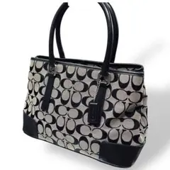 ✨OLD COACH シグネチャー トートバッグ レザー キャンバス