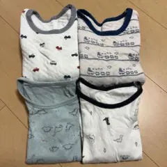 ベビー肌着 4枚セット 車・恐竜デザイン　サイズ95 サイズ90 男の子下着