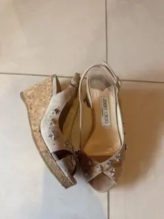 Jimmy Choo ベージュ ウェッジソールサンダル