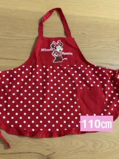 ミニーマウス キッズエプロン 赤 110