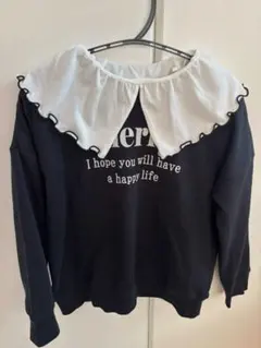 ブランシェス130㎝薄手トレーナー、フリルTシャツ2点セット