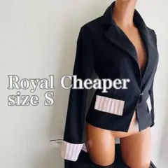 新品未使用Royal Cheaper ストライプバイカラージャケット