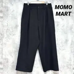 【MONO-MART】タックスラックス ワイド ブラック L ポケット きれいめ