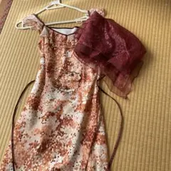 美品パーティードレス　ワンピース　ストール　結婚式