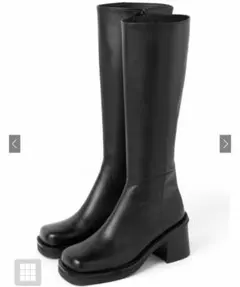 【最終値下げ】GRL グレイル スクエアトゥロングブーツ 24.5 zr720