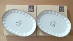 おさるのジョージ　皿　オーバルプレート　2枚セット　陶器製のサムネイル