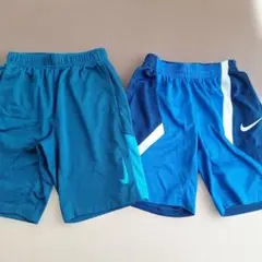 Nike Dri-FIT 半ズボン Mサイズ 青ターコイズ 140cm150cm