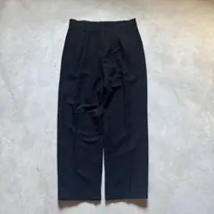 90s EMPORIO ARMANI ウールギャバジン ワイド スラックス 黒 - メルカリ